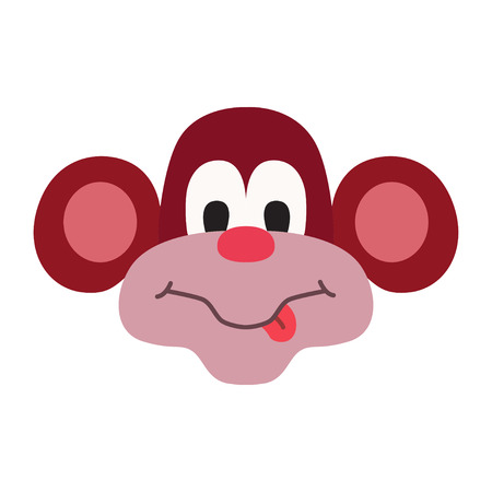 Monkey head - vector illustrationのイラスト素材
