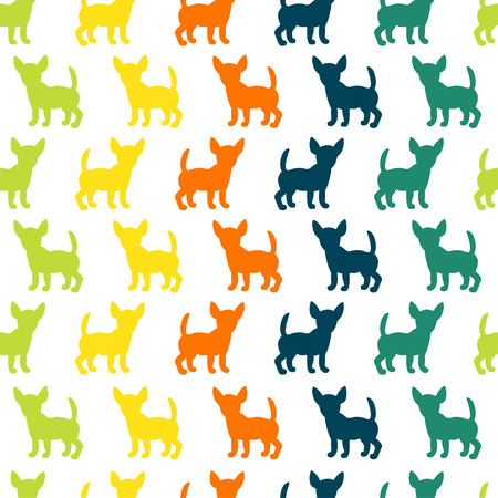 Seamless pattern with dog silhouettes. Vector background for your design.のイラスト素材