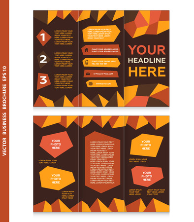 Abstract business brochure template with place for your photoのイラスト素材