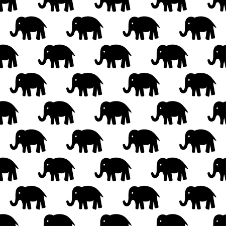 Seamless vector pattern with elephants. Can be used for textile, website background, book cover, packaging.のイラスト素材