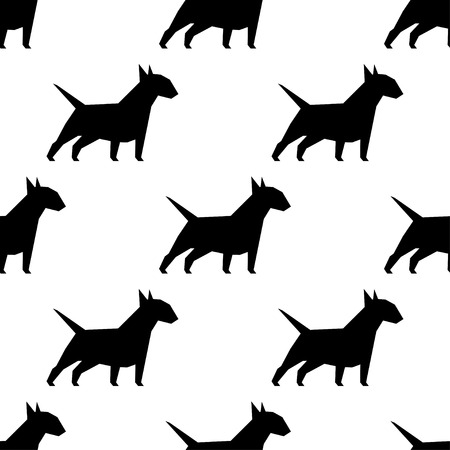 Seamless pattern with dogs. Endless texture can be used for wallpaper, pattern fills, web page background, surface textures.のイラスト素材