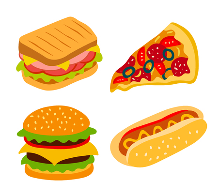 Sandwich vector icon set. Design elements.のイラスト素材
