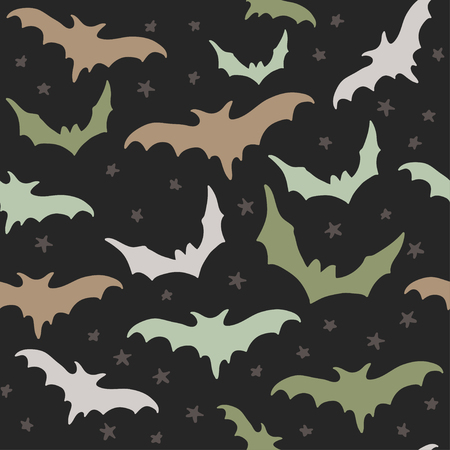 Seamless vector pattern with bats. Endless texture can be used for wallpaper, pattern fills, web page background,surface textures.のイラスト素材