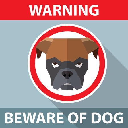 Beware of the dog sign. Vector illustration for your cute design.のイラスト素材