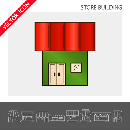Store icon. It can be used as - logo, pictogram, icon, infographic element. Vector illustrationのイラスト素材