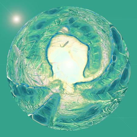 Energy point. Surrealist sphere.の写真素材