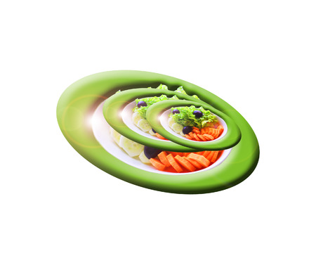 Vegetal salad  Expression playの写真素材