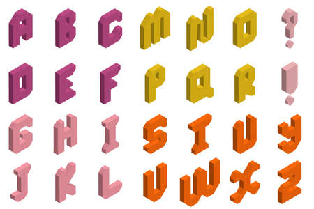 Game play cartoon 90s alphabet fontのイラスト素材