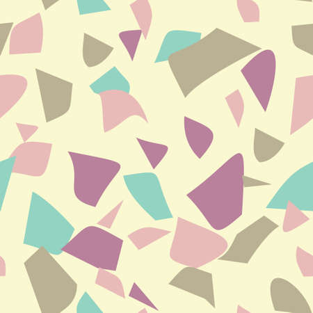 Terrazzo seamless pattern on yellow background.のイラスト素材