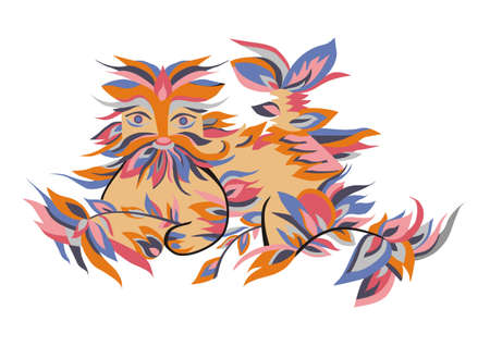 color fabulous animalのイラスト素材