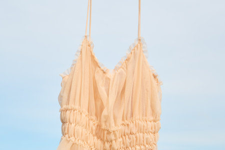 stylish summer dress, perfect for beach outings or casual events. mockup for fashion product lifeの写真素材