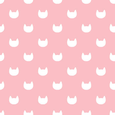 Seamless pattern with cute colorful Kittens. Creative childish texture. Great for fabric, textile Vector Illustrationのイラスト素材