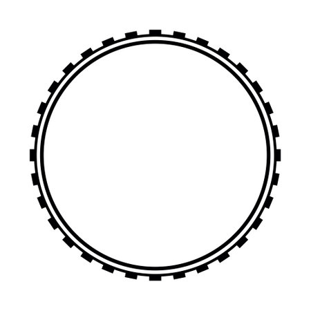 Round geometrical maori border frame design. Simple. Black and white. African, maya, aztec, ethnic, tribal style.のイラスト素材