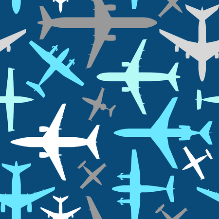 Kids seamless pattern with airplanes. Baby pattern. Seamless airplanes vector background.の写真素材