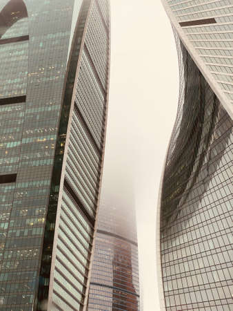 November 19, 2020. Moscow, Russia: Moscow city in cloudy weather.のeditorial素材