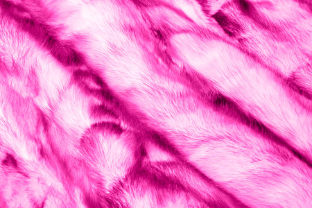 Pink artificial fur background texture for design, rose fake animal fellの写真素材