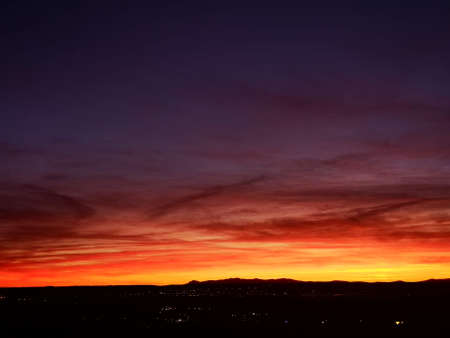 Dusk from the window. Photo taken in Guadalajara, Spainの写真素材