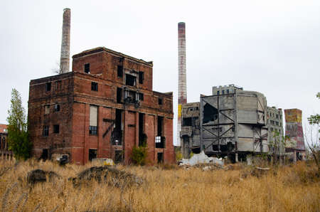 Donetsk, Ukraine 11/15/2020. Destroyed factory.のeditorial素材