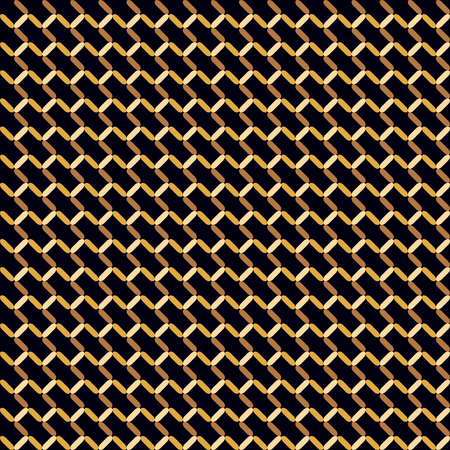 Abstract background. Illustration seamless pattern with geometric gold elements on black background.のイラスト素材