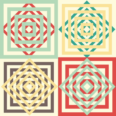 Seamless abstract vector background. Geometric pattern with optical elements.のイラスト素材