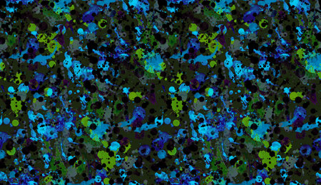 Seamless pattern with abstract creative blots and splashes painted with gouache