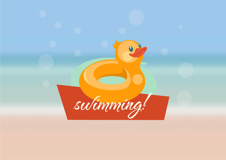 summer icons summer background. flat designのイラスト素材