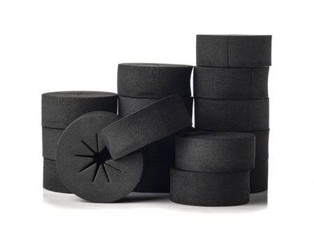 black foam cloning collars for hidroponics and aeroponicsの写真素材