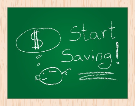 start savingのイラスト素材