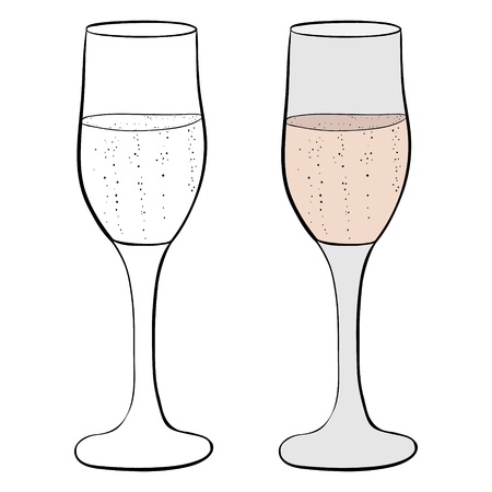 glass of champagne のイラスト素材