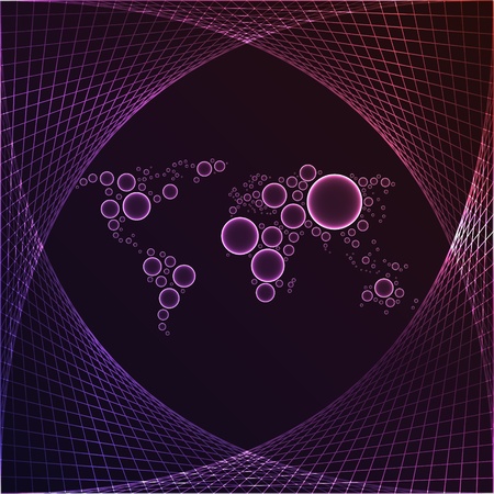 purple world mapのイラスト素材