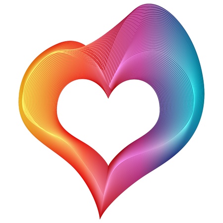 colorful heartのイラスト素材