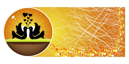 Love banner のイラスト素材