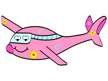 plane in loveのイラスト素材