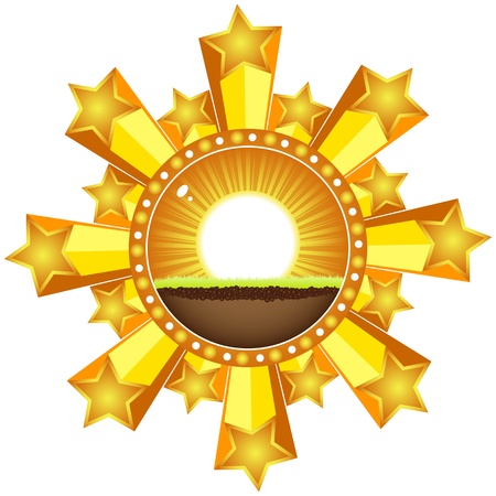 sunshine bannerのイラスト素材