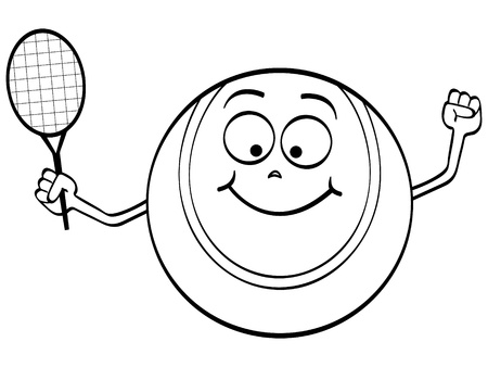 tennis ballのイラスト素材