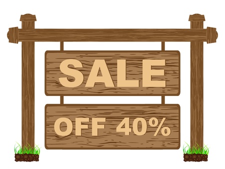 advertising banner for sales forty percent discount のイラスト素材