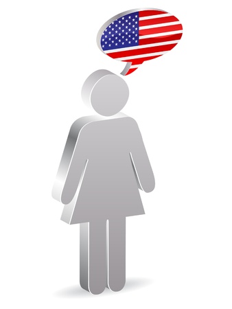 american womanのイラスト素材