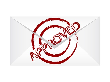approved letterのイラスト素材