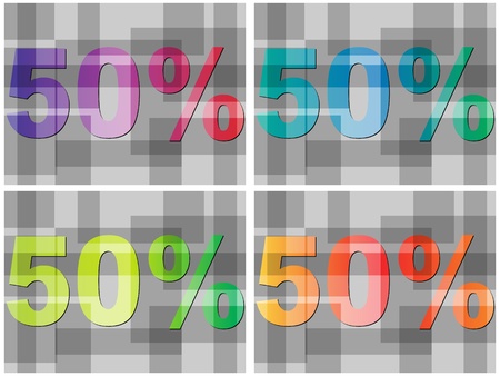 fifty percent のイラスト素材