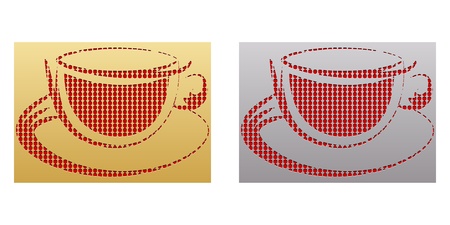 coffee cup button のイラスト素材