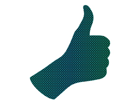 Human hand giving ok buttonのイラスト素材