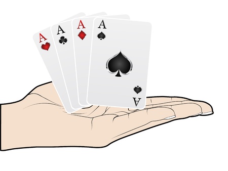 poker handのイラスト素材