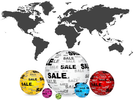 sales around the worldのイラスト素材