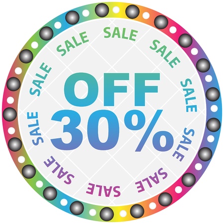 thirty percent discount のイラスト素材
