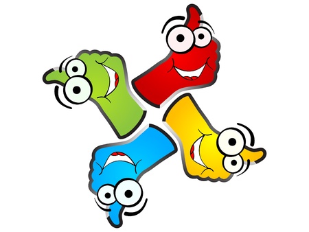 Human hand giving ok abstract designのイラスト素材