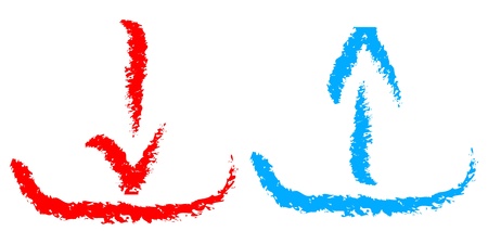 download and upload buttonsのイラスト素材