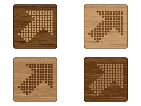 button with dots arrowのイラスト素材