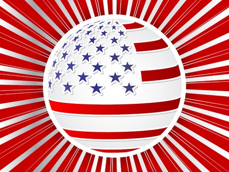 american flag ballのイラスト素材