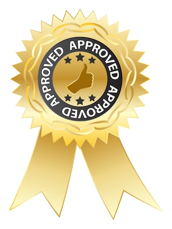 approved labelのイラスト素材