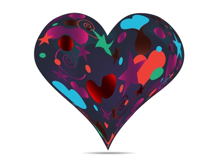 colorful heartのイラスト素材